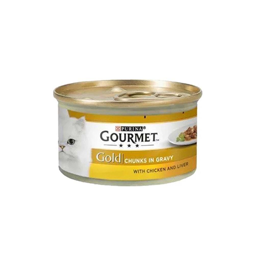 GOURMET GOLD 85 GR TAVUKLU VE CİĞERLİ PARÇA ETLİ SOS