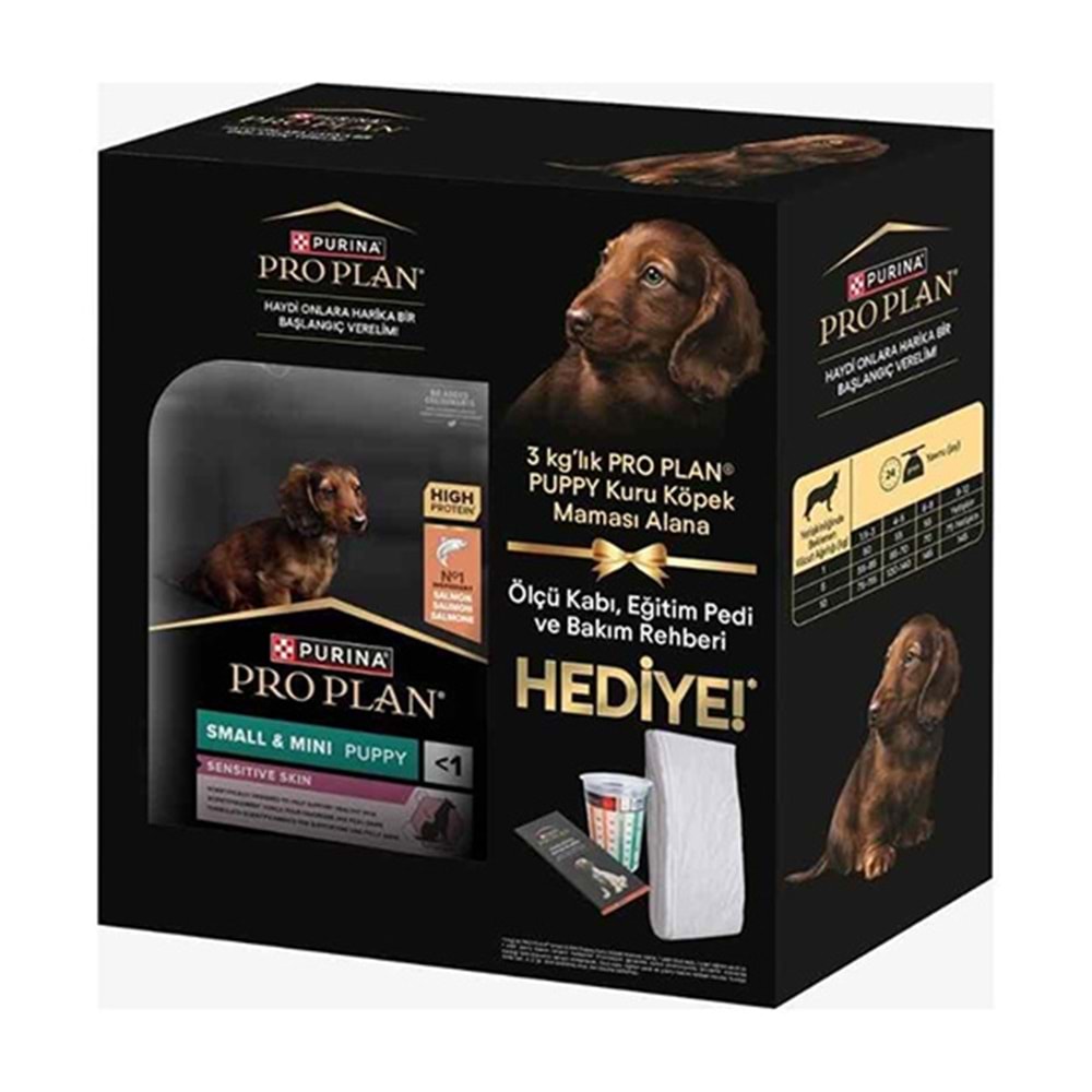 PRO PLAN 3 KG MİNİ IRK YAVRU KÖPEK MAMASI SOMONLU + HEDİYELİ