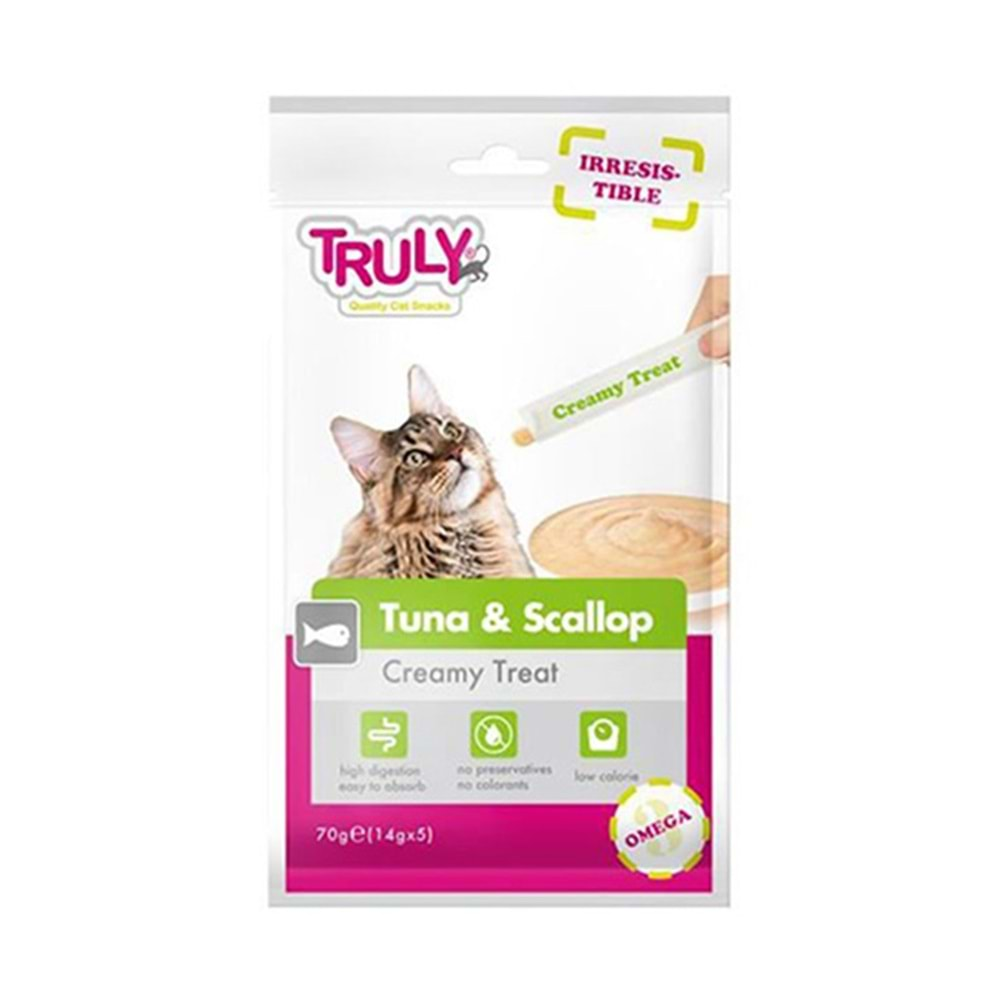 TRULY KEDİ ÖDÜL KREM KARİDES TUNA & SCALLOP 5x14 GR