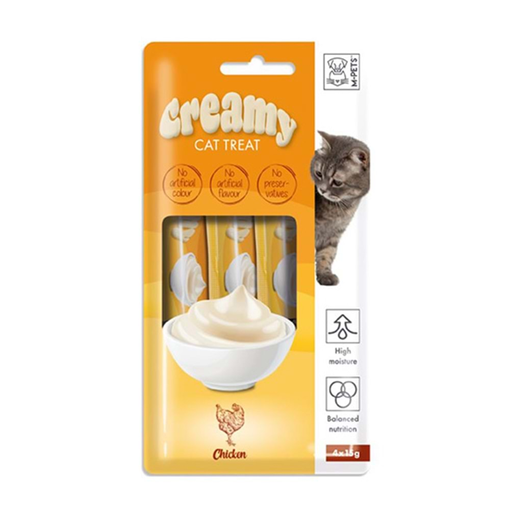 M-PETS CREAMY TAVUKLU KEDİ ÖDÜLÜ 4x15 GR