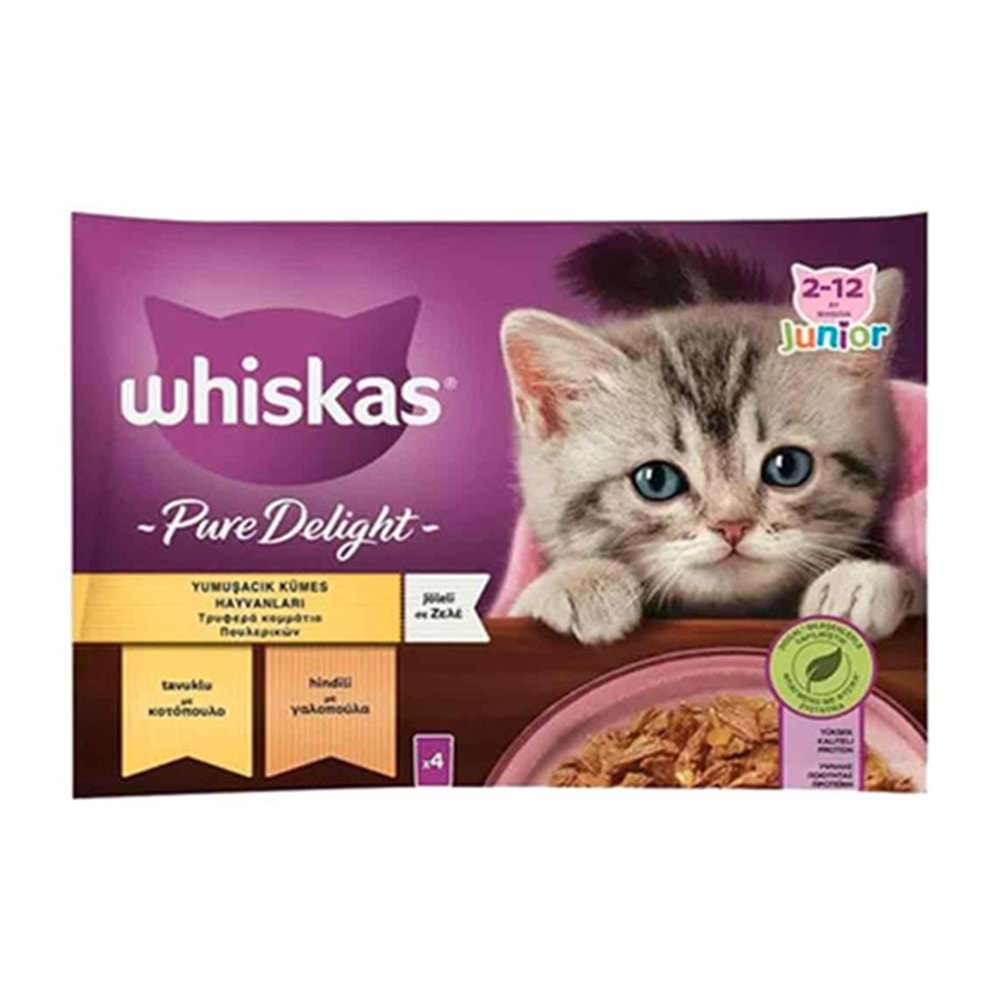 WHİSKAS POUCH YAVRU GÜVEÇ KLASİK ( 4 LÜ PAKET ) 4x85 GR