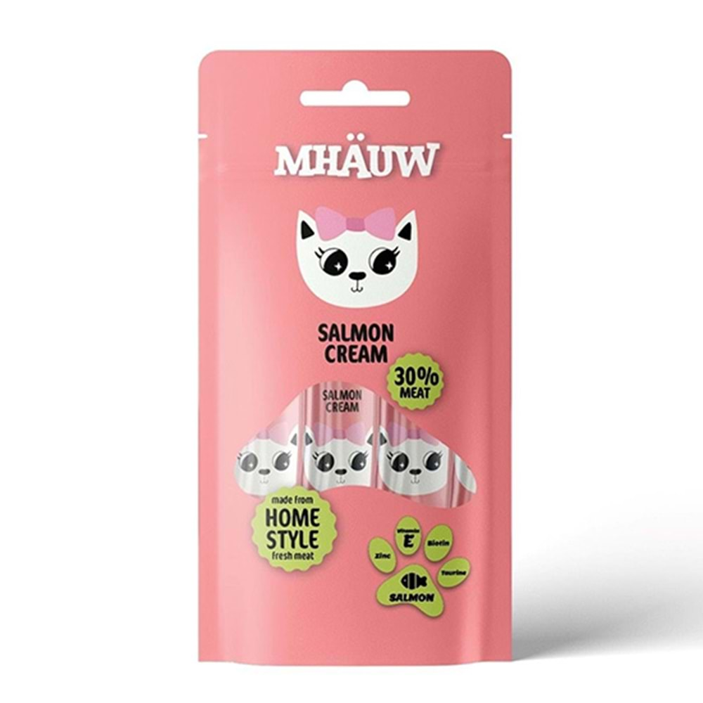 MHAUW SALMON CREAM SOMONLU KEDİ ÖDÜLÜ 4x15 GR