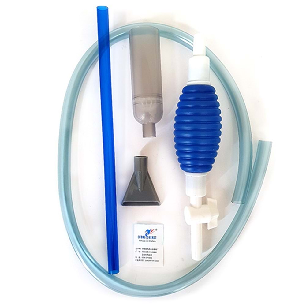 AKVARYUM SİFONU 1.70 GRİ / MAVİ