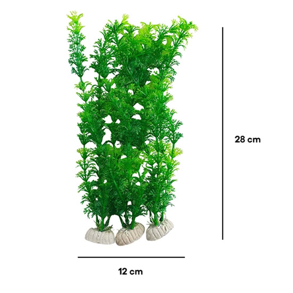 BONİSA PLASTİK BİTKİ 3 LÜ PAKET BNS-3934 ( 12 x 28 CM )