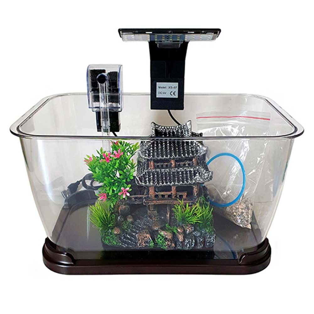 DAWAQUA FISH TANK CQF-7131-4 S-STREAM ÇİN EVİ AKVARYUM 31x19 CM