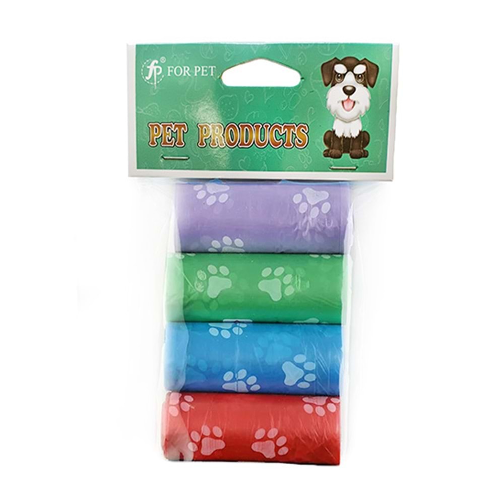 D-PETS RENKLİ DIŞKI POŞETİ 4 ADET