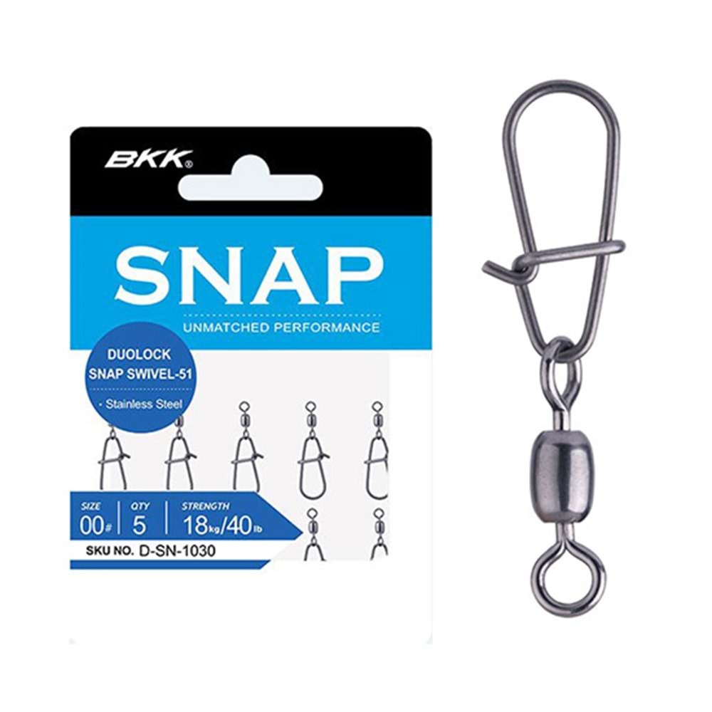 BKK DUOLOCK SNAP SWİVEL 51 FIRDÖNDÜ NO: 1 - 5 PCS