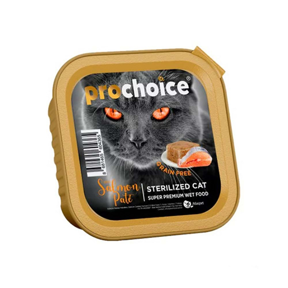 PROCHOICE 100 GR SALMON PATE GF STERIL CATS