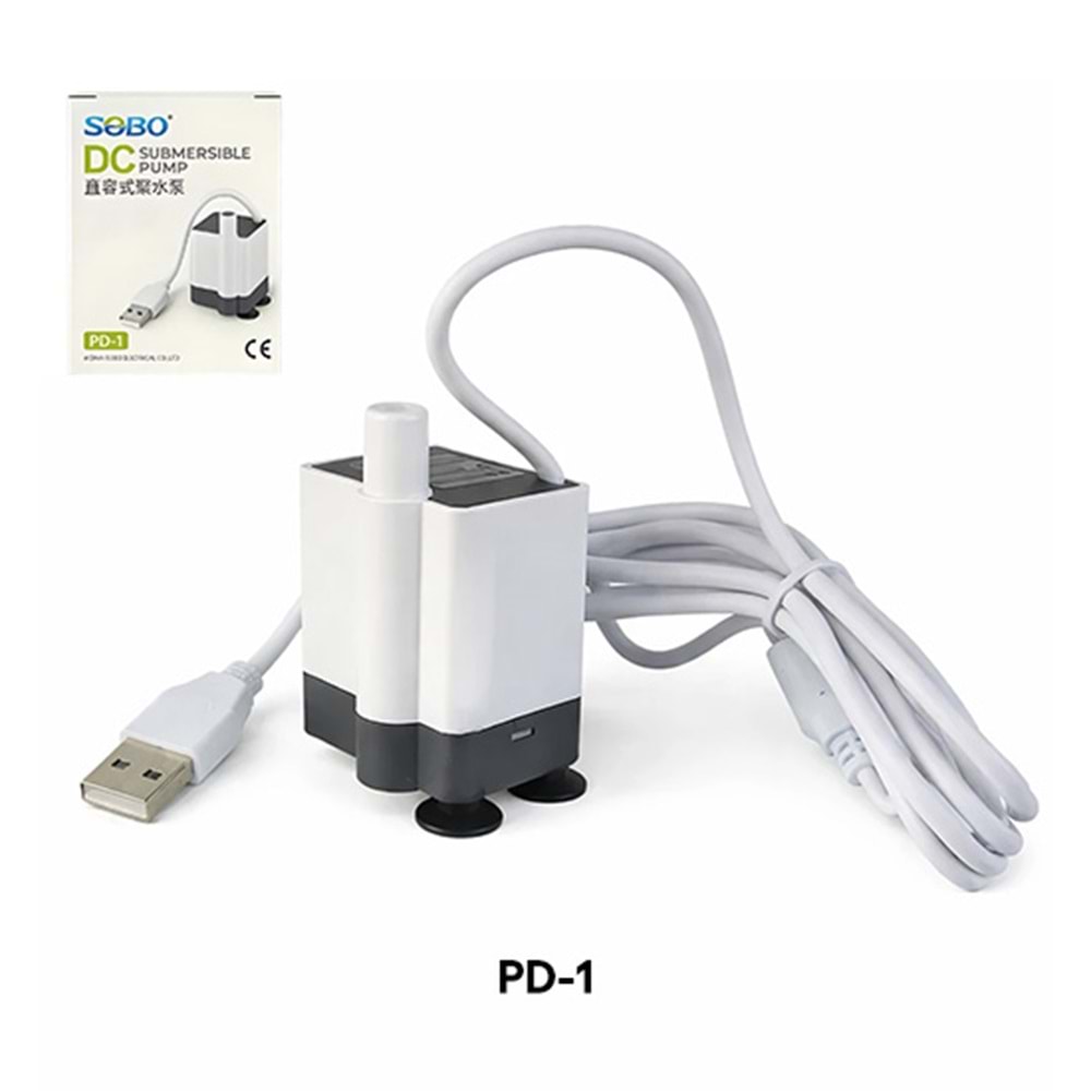 SOBO PD-1 DC USB KAFA MOTORU 2W 200 LT/H