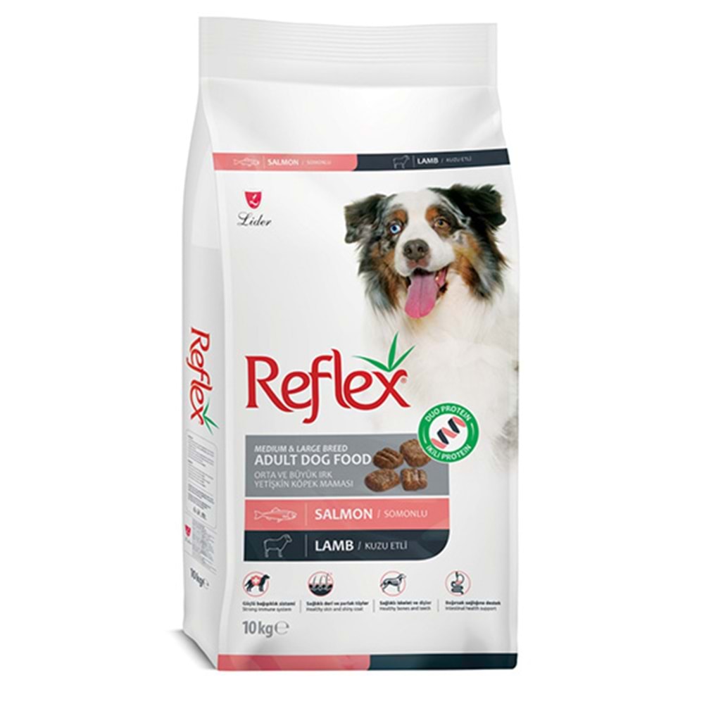 REFLEX 10 KG DUO PROTEIN SOMON VE KUZU ETLİ KÖPEK MAMASI
