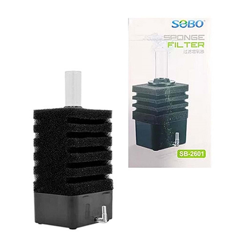 SOBO SB-2601 DİKDÖRTGEN BİYOLOJİK ÜRETİM PİPO FİLTRE S BOY
