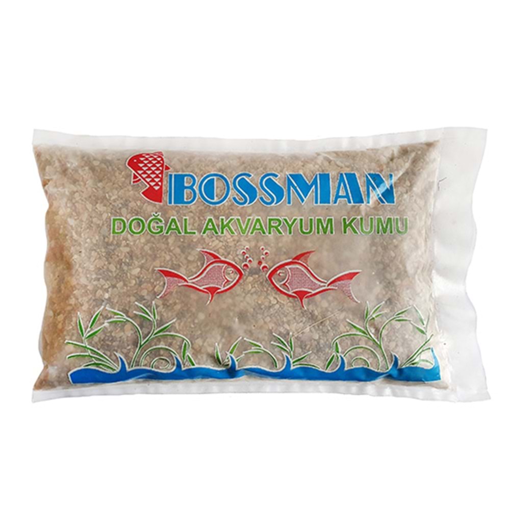 BOSSMAN DOĞAL AKVARYUM KUMU POŞET 1 KG