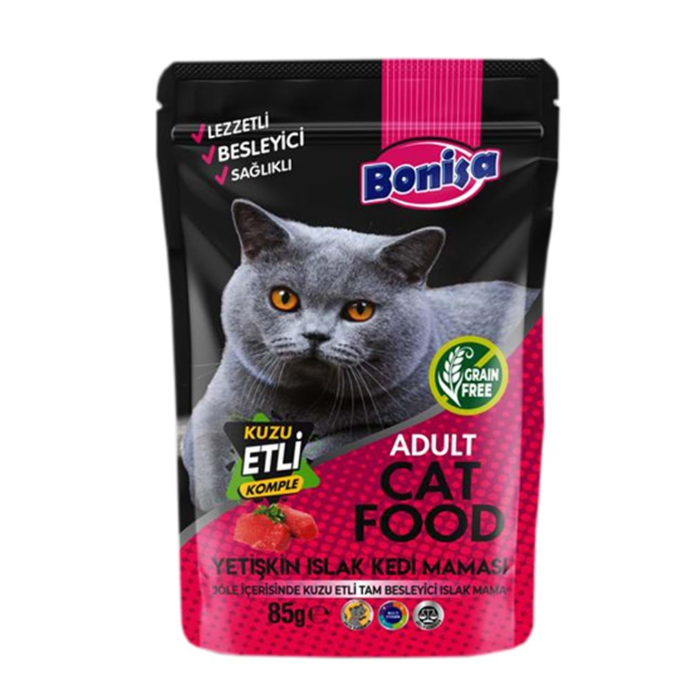 BONİSA 85 GR KUZU ETLİ POUCH KEDİ KONSERVE