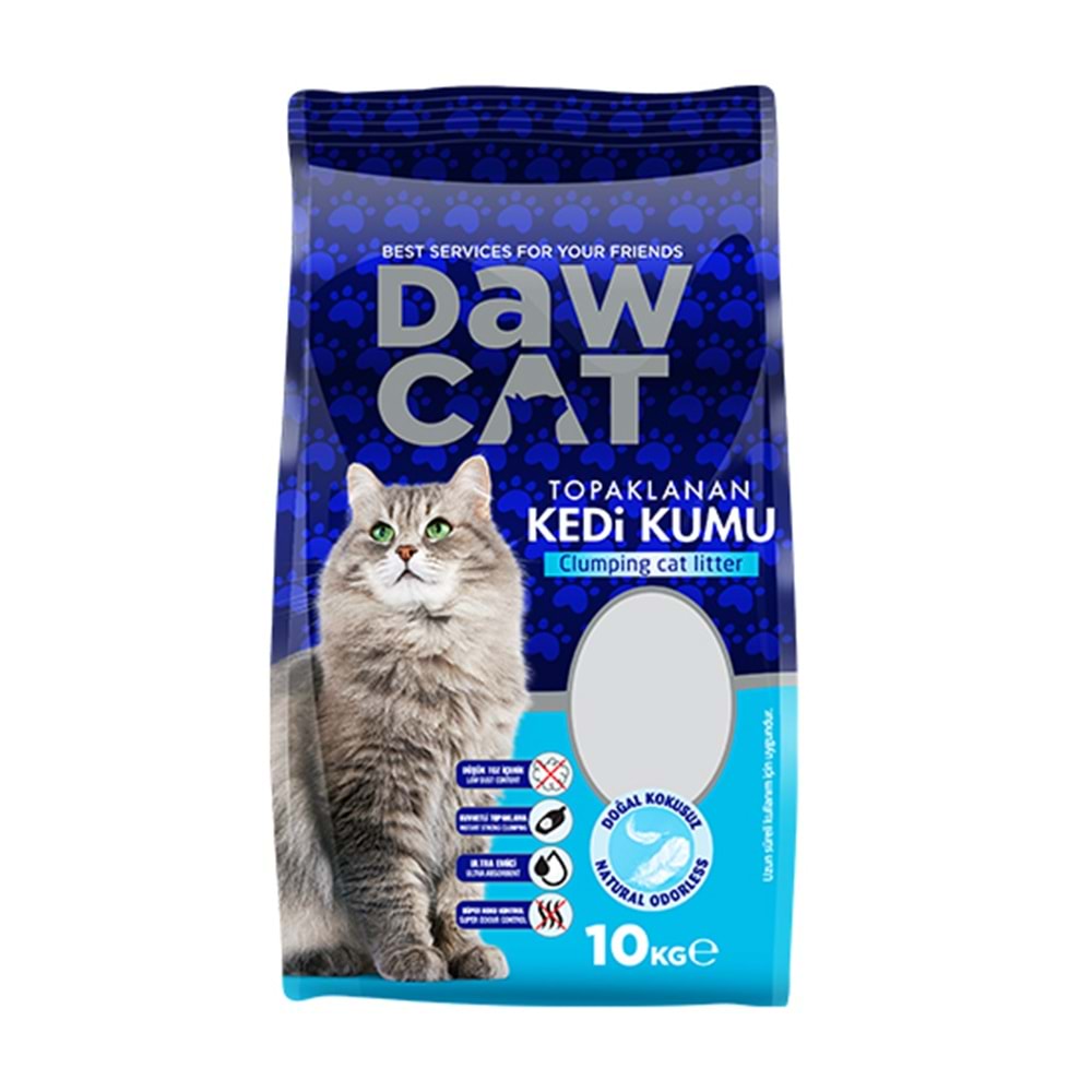 DAWCAT 10 LT BENTONİT KEDİ KUMU NATUREL