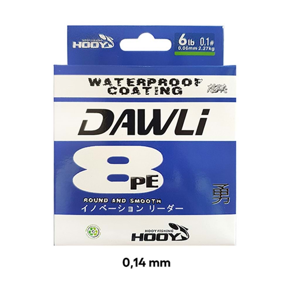 DAWLİ HOOY PE 8 LİNE MİSİNA YEŞİL 150 METRE 0,14 MM