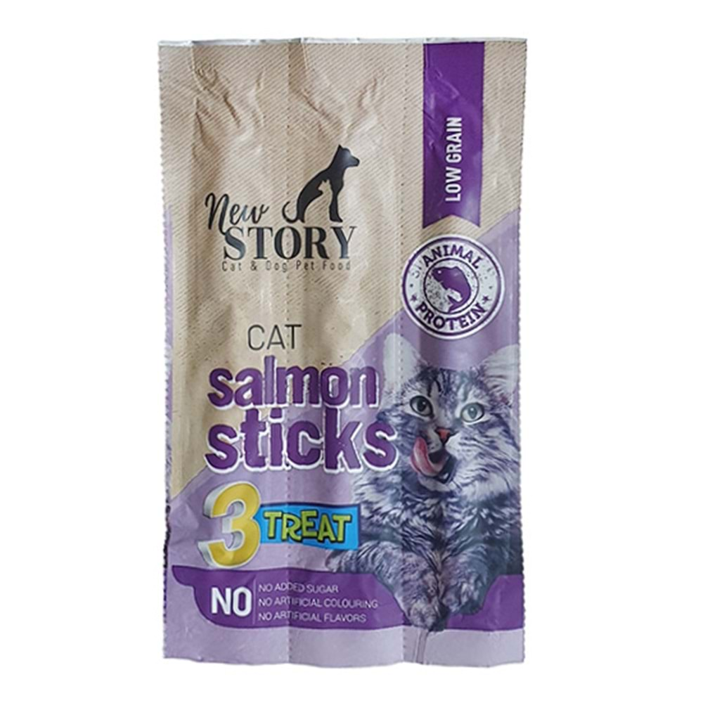 NEW STORY CAT SALMON STICKS 3x5 GR