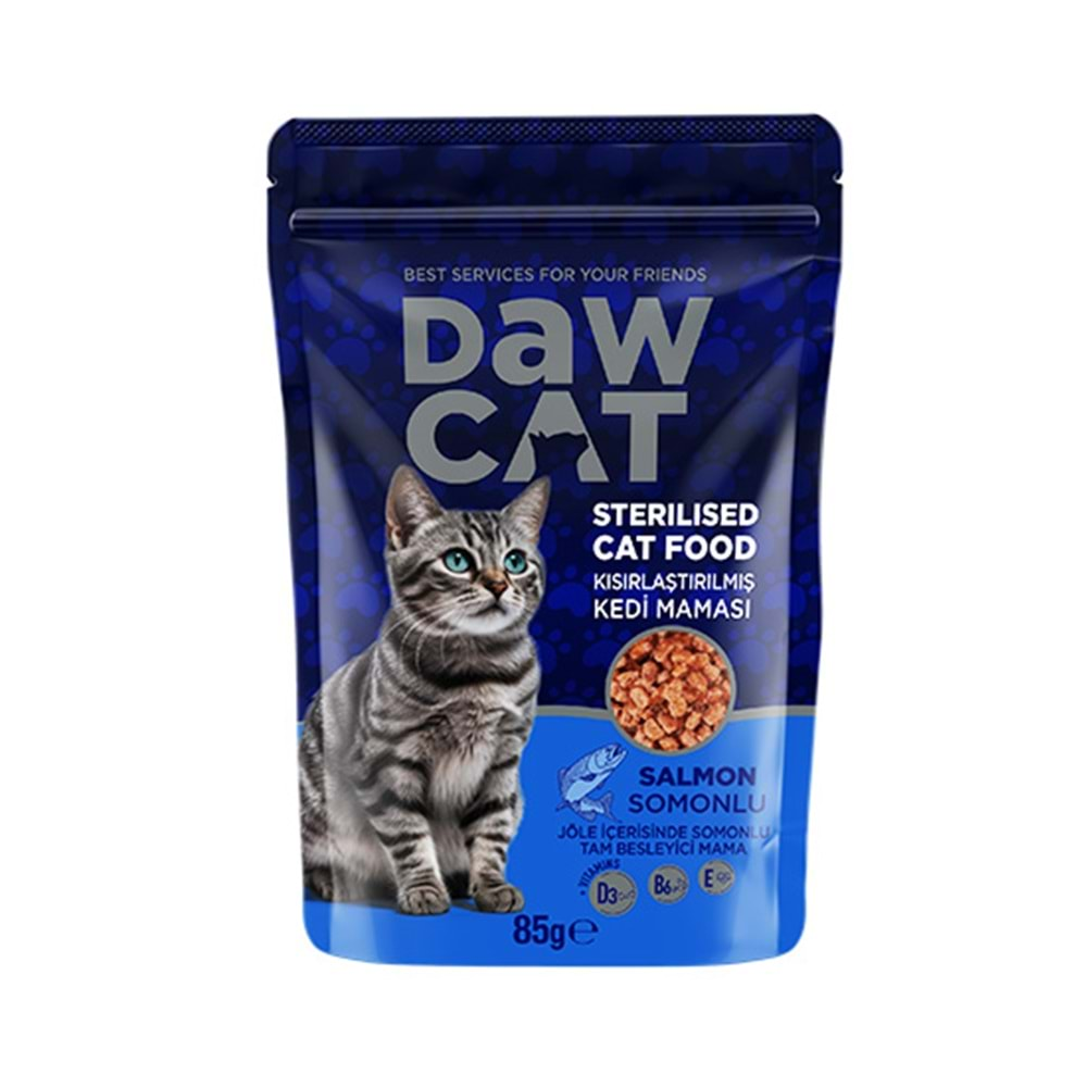 DAWCAT 85 GR KISIR SOMONLU POUCH KEDİ KONSERVE