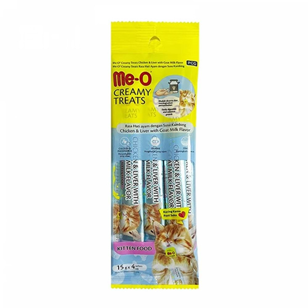 ME-O 60 GR NO : 13 YAVRU KEDİ TAVUK CİĞER SÜTLÜ KEDİ ÖDÜLÜ 4 X 15 GR