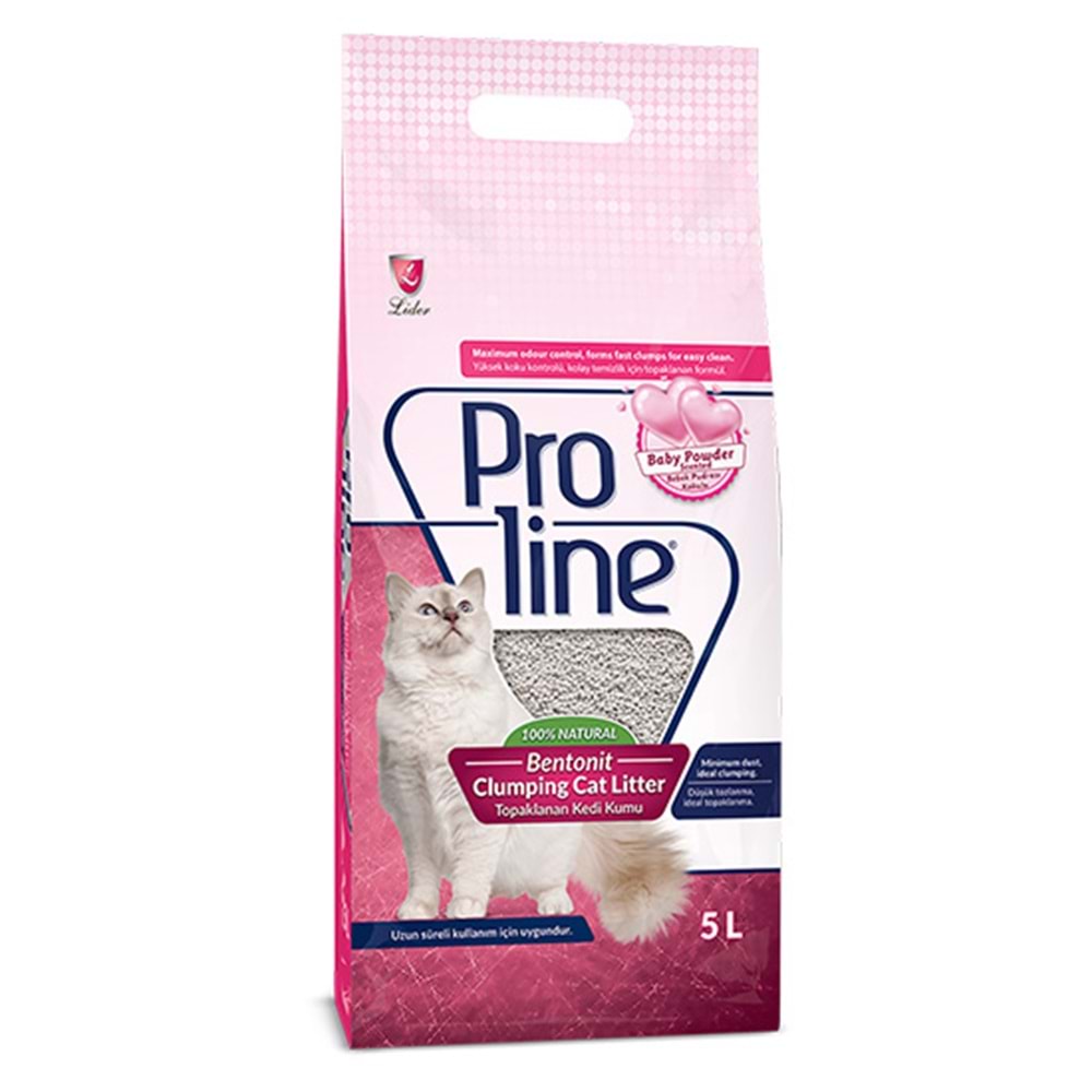 PROLİNE BENTONİT KEDİ KUMU 5 LT BABY POWDER