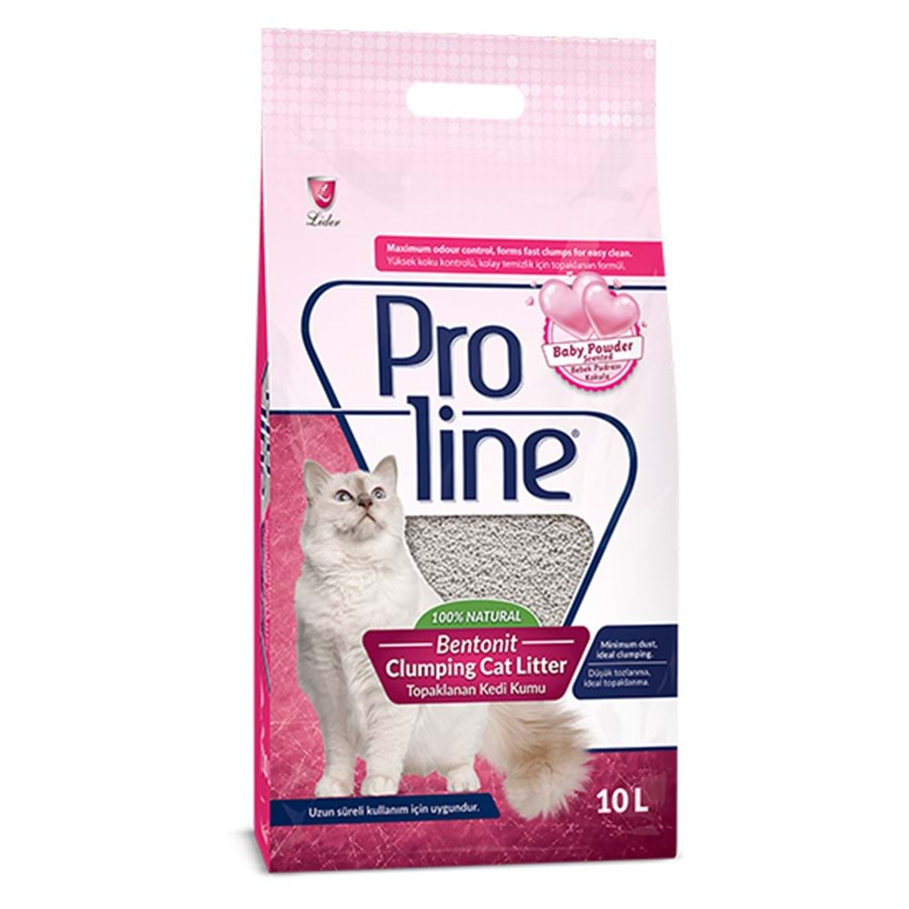 PROLİNE BENTONİT KEDİ KUMU 10 LT BABY POWDER