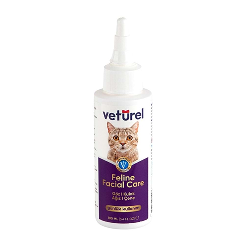 VETUREL KEDİ YÜZ BAKIM SOLÜSYONU 100 ML