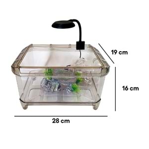 DAWAQUA FISH TANK CQF-7114-3 S-DULEX KAPLUMBAĞA AKVARYUM 28x19 CM