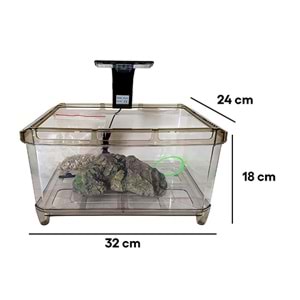 DAWAQUA FISH TANK CQF-7115-3 L-DULEX KAPLUMBAĞA AKVARYUM 32x24 CM