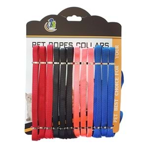 D-PETS DÜZ RENK GEZDİRME TASMASI 12 Lİ KARTELA
