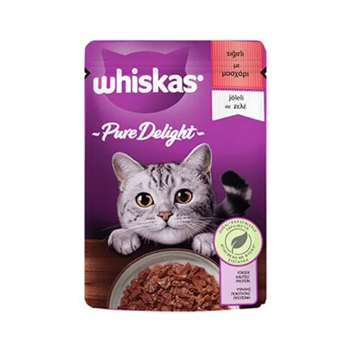 WHİSKAS 85 GR POUCH GÜVEÇ SIĞIR ETLİ