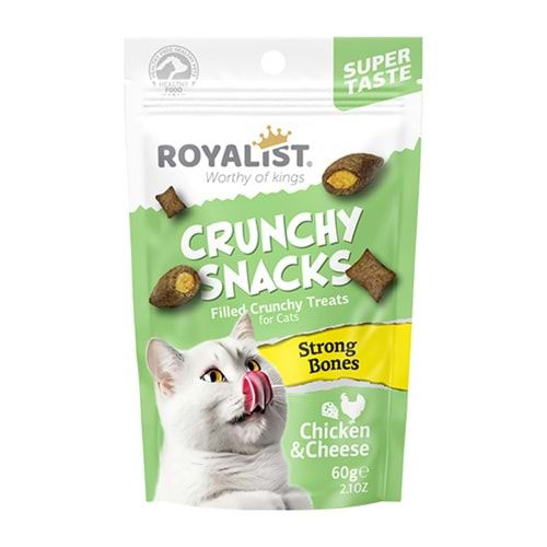 ROYALİST CRUNCHY SNACKS CHİCKEN &CHEESE/STORNG BONES 60 GR