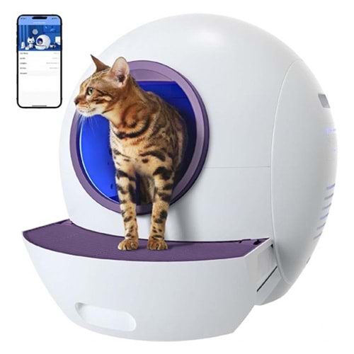 ELSPET OTOMATİK AKILLI KEDİ TUVALETİ 60x73x59 CM