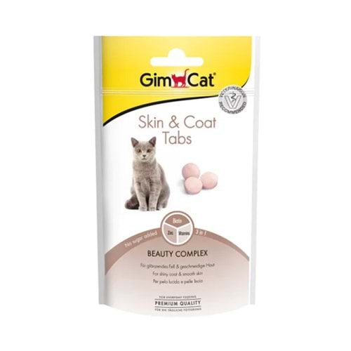 GİMCAT KEDİ ÖDÜL TABLETİ SKIN & COAT 40GR