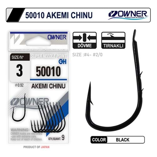 50010 OWNER AKEMI CHINU BLACK İĞNE NO: 3