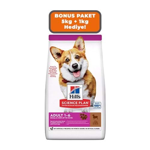 HİLLS 6 KG SP KUZULU KÜÇÜK VE MINI IRK YETIŞKIN KÖPEK MAMASI 5+1KG