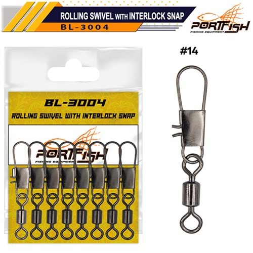 PORTFISH BL-3004 BİLYALI KİLİTLİ KLİPS NO: 14
