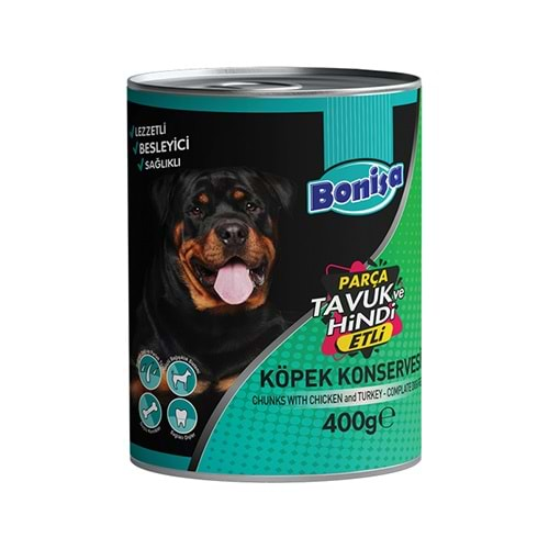 BONİSA 400 GR KÖPEK KONSERVE PARÇA TAVUK ETLİ