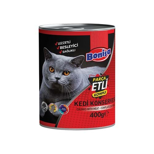 BONİSA 400 GR KEDİ KONSERVE PARÇA SIĞIR ETLİ