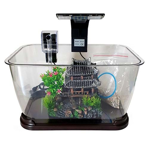 DAWAQUA FISH TANK CQF-7131-4 S-STREAM ÇİN EVİ AKVARYUM 31x19 CM