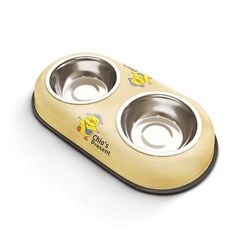 D-PETS İKİLİ MAMA KABI KÜÇÜK 34x19 CM