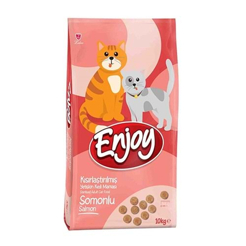 ENJOY 10 KG SOMONLU KISIRLAŞTIRILMIŞ YETİŞKİN KEDİ MAMASI