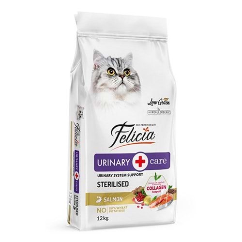FELİCİA 12 KG KISIRLAŞTIRILMIŞ KEDİ MAMASI AZ TAHILLI SOMONLU