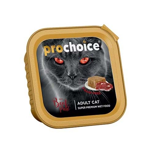 PROCHOICE 100 GR BEEF PATE GF ADULT CATS