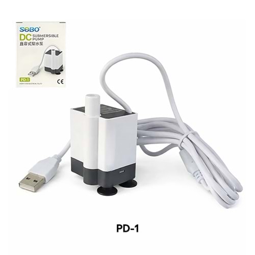 SOBO PD-1 DC USB KAFA MOTORU 2W 200 LT/H