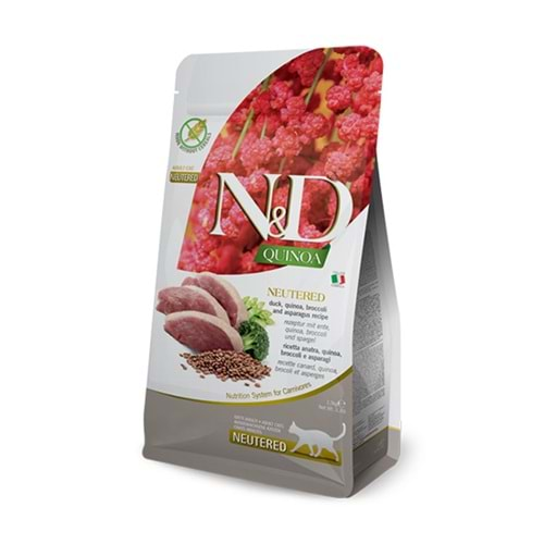 N&D 1,5 KG QUINOA ÖRDEK BROKOLI KUSKONMAZ KISIRLAŞTIRILMIŞ