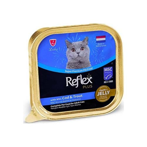 REFLEX PLUS 85 GR PARÇA MORİNA VE ALABALIKLI KEDİ KONSERVE