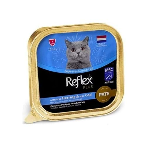 REFLEX PLUS 85 GR PATE RİNGA VE MORİNA BALIKLI KEDİ KONSERVE