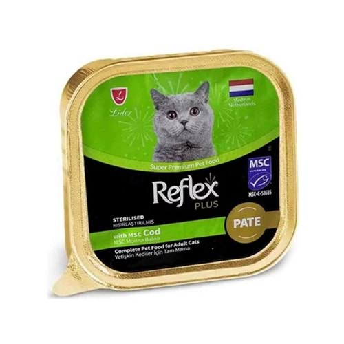 REFLEX PLUS 85 GR PATE MORİNA BALIKLI KISIRLAŞTIRILMIŞ KEDİ KONSERVE