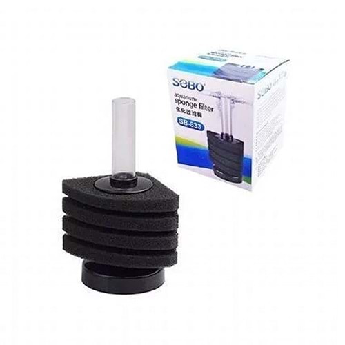SOBO SB-833 BİYOLOJİK SÜNGERLİ MİNİ ÜRETİM FİLTRESİ