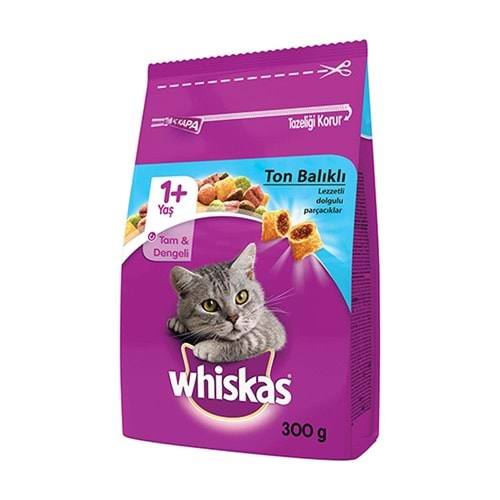 WHİSKAS 300 GR TON BALIKLI SEBZELİ YETİŞKİN KEDİ MAMASI