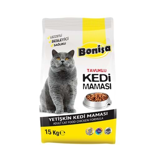 BONİSA 15 KG TAVUKLU KEDİ MAMASI YETİŞKİN